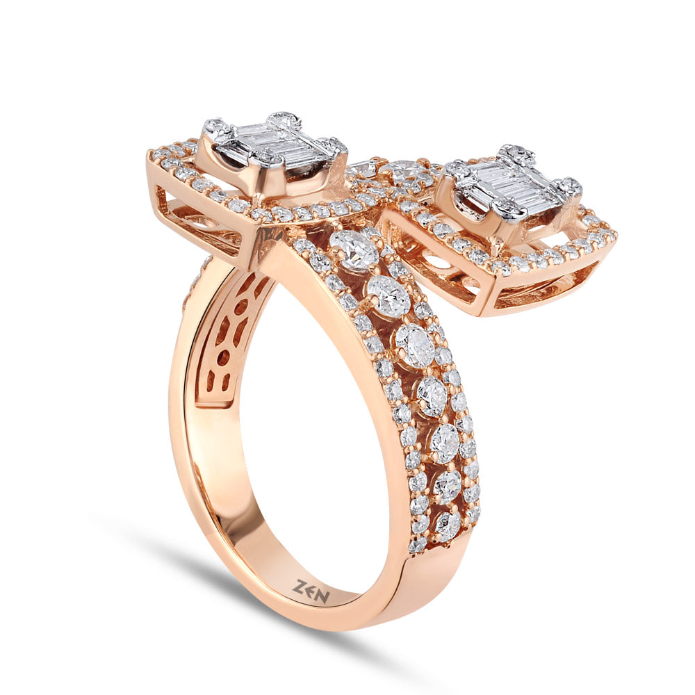 1.12 ct. Baguette Diamantring