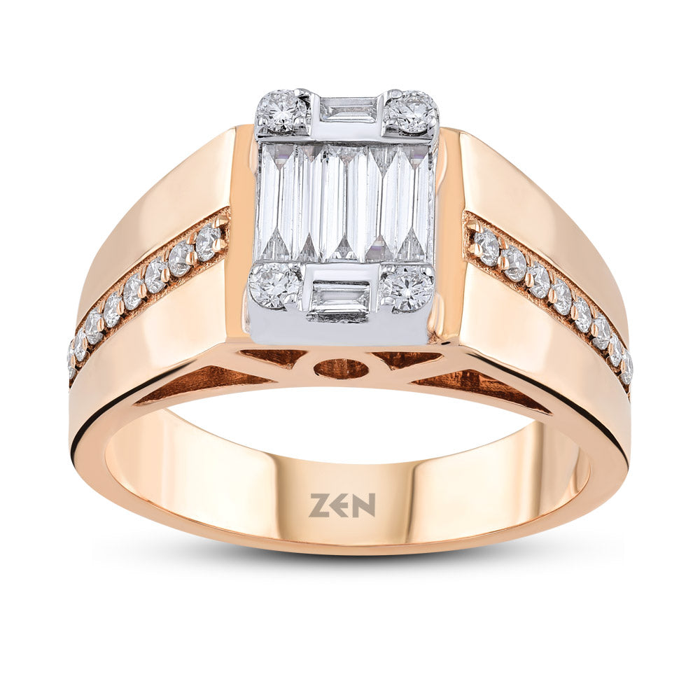 0.43 ct. Baguette Diamantring