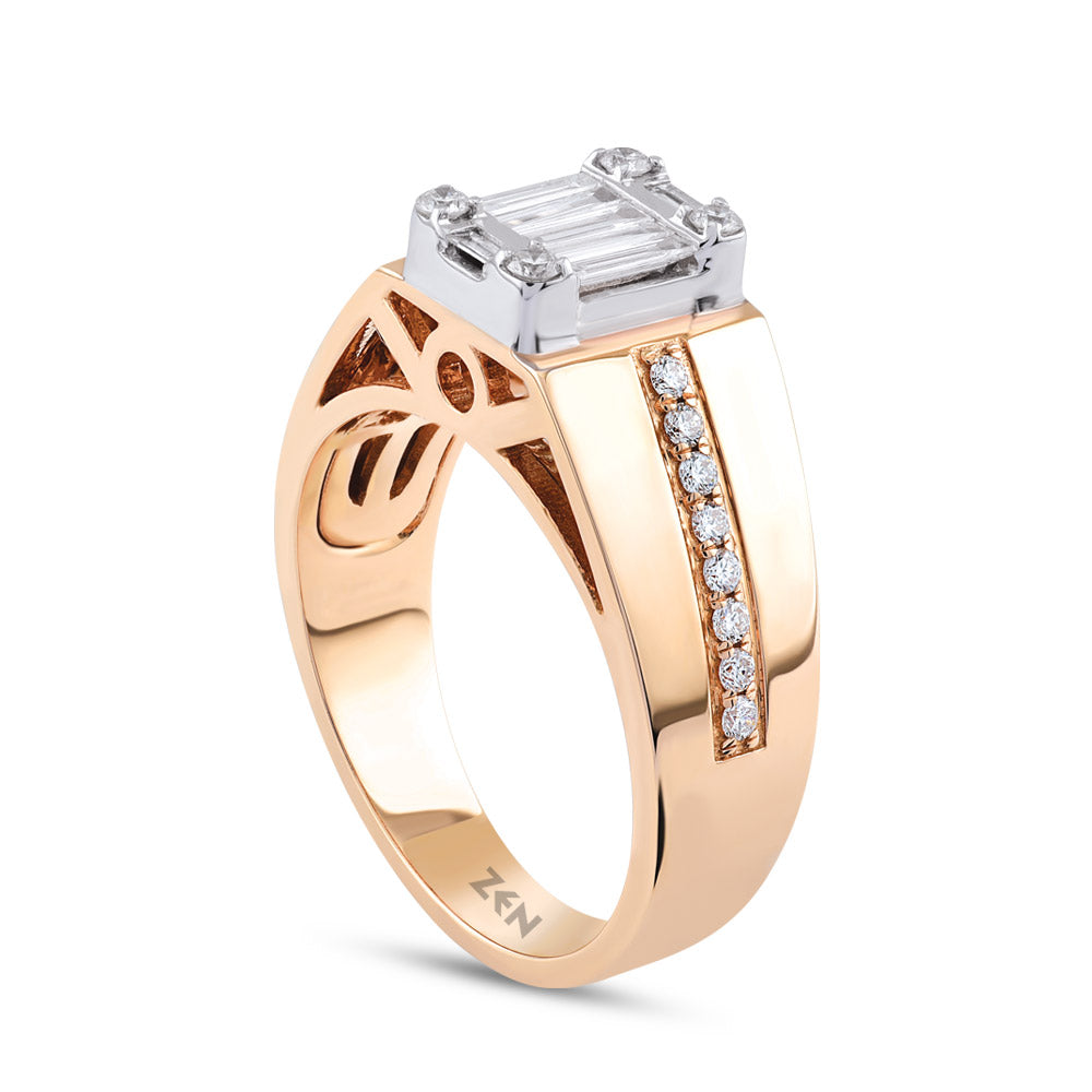 0.43 ct. Baguette Diamantring