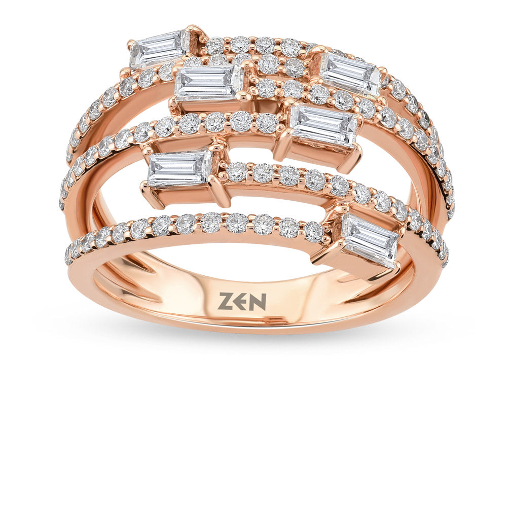 1.15 ct. Baguette Diamantring