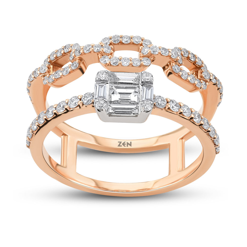 0.68 ct. Duett Baguette Ring