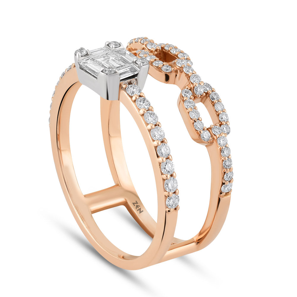0.68 ct. Duett Baguette Ring