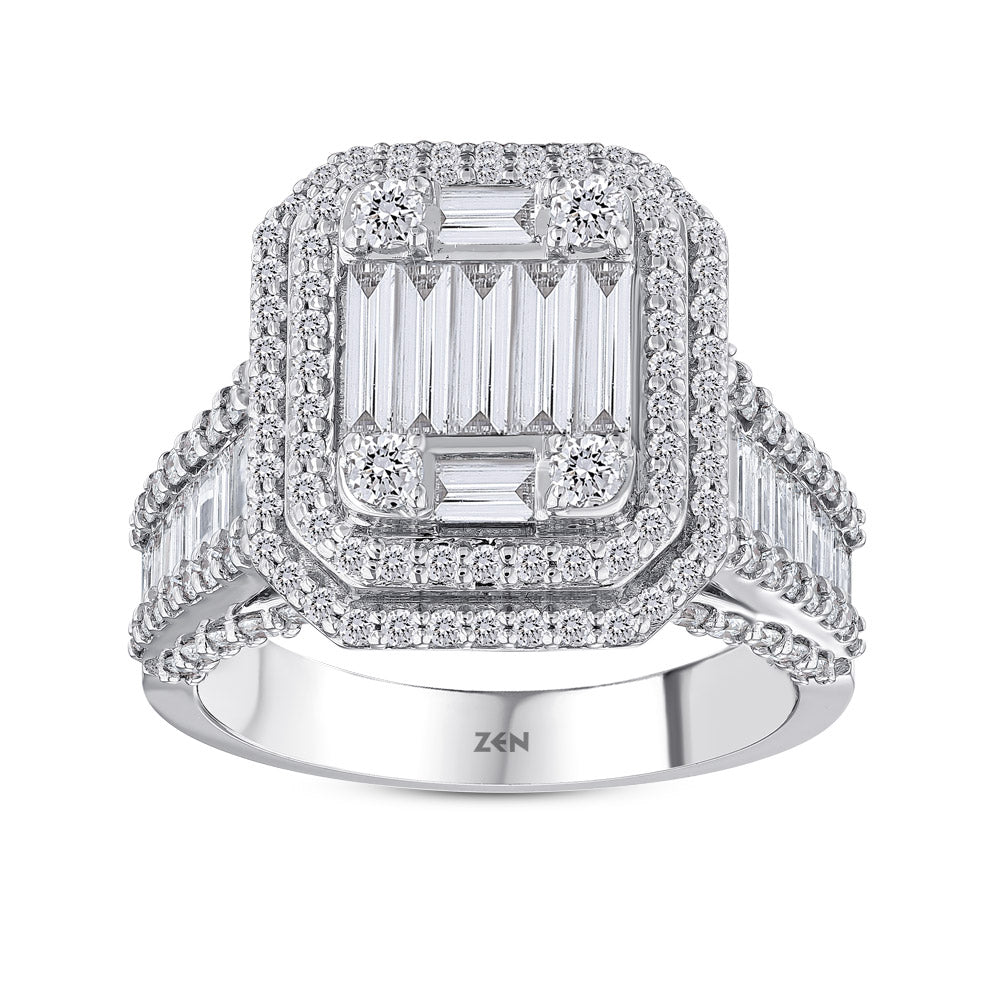 1.78 ct. Baguette Diamantring