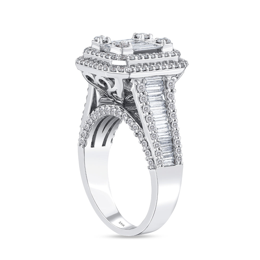1.78 ct. Baguette Diamantring