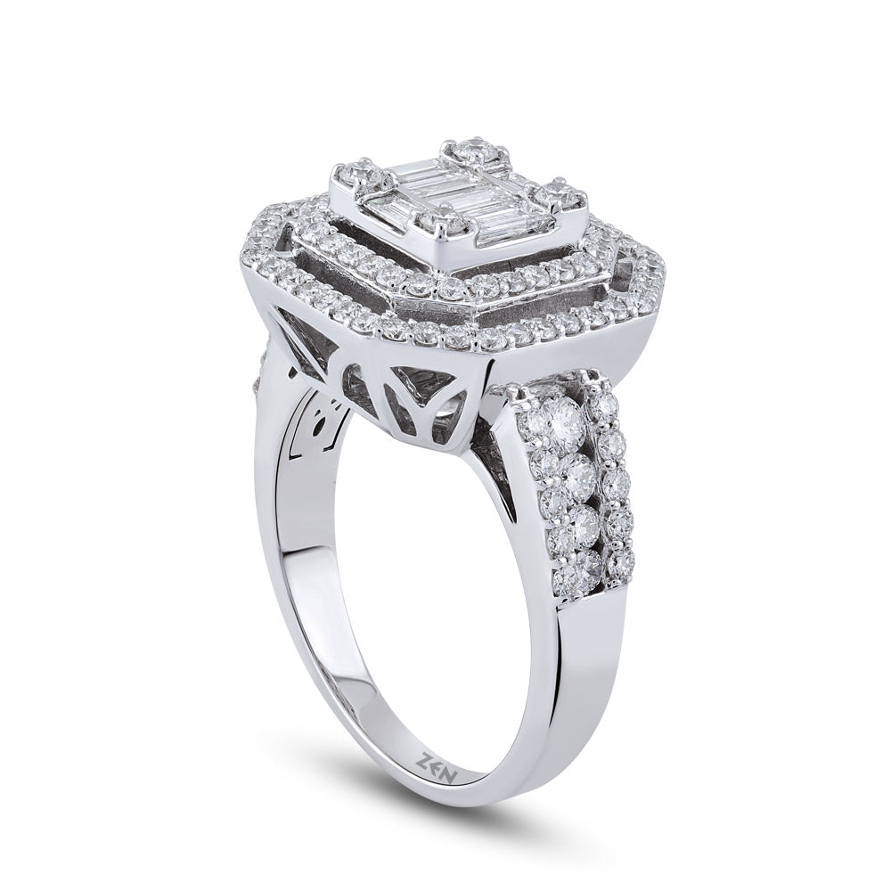 1.30 ct. Baguette Diamantring
