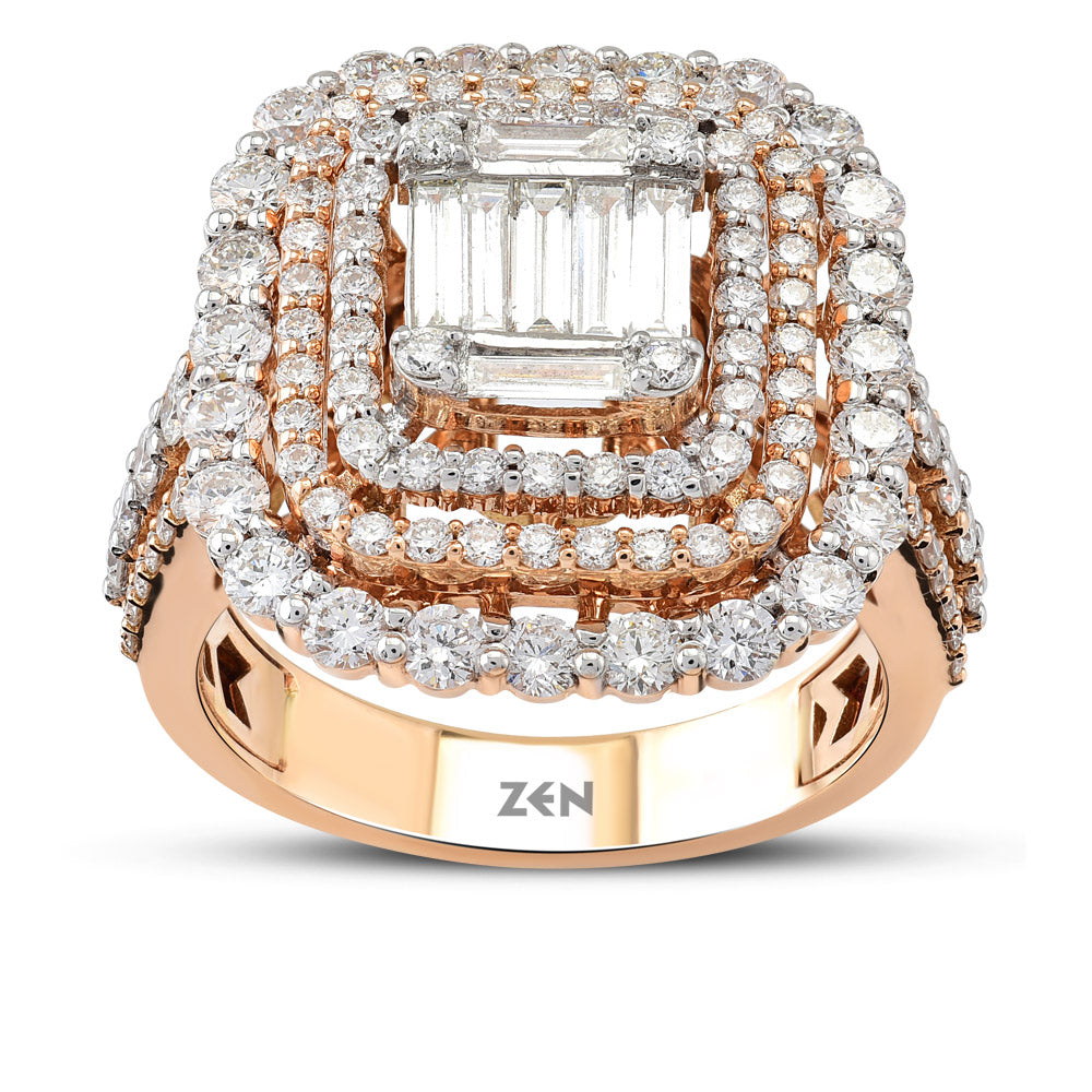 2.19 ct. Baguette Diamantring