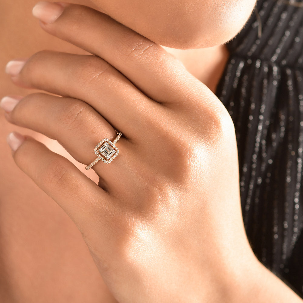 0.31 ct. Baguette Diamantring