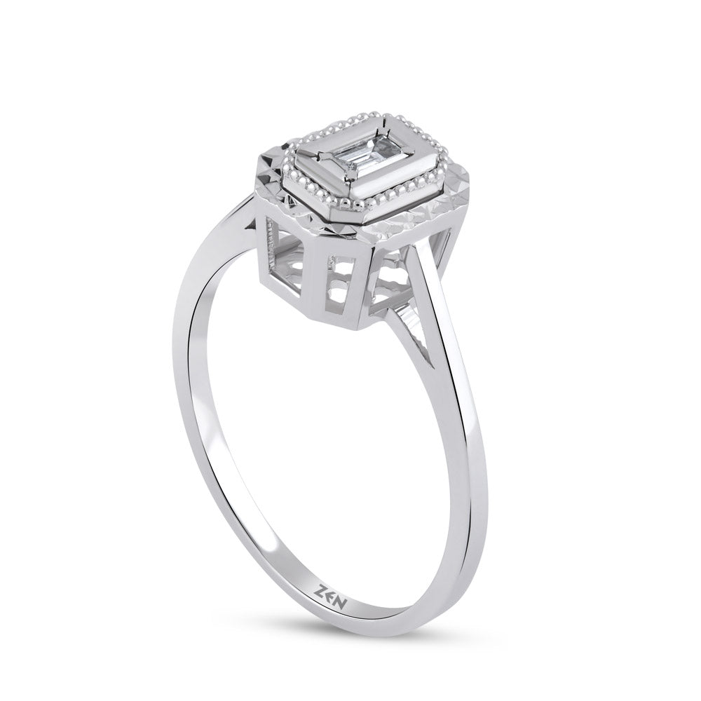 0.03 ct. Baguette Diamantring