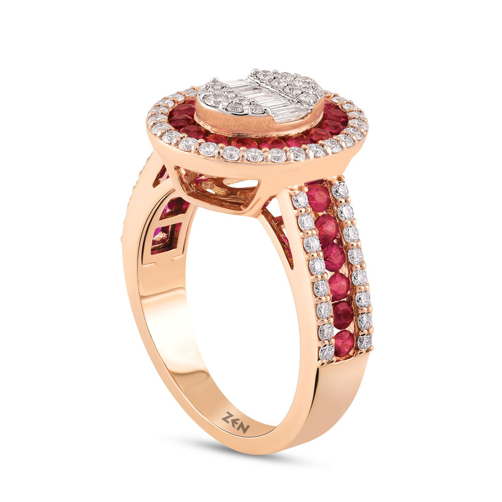 1.49 ct. Rubin Baguette Ring