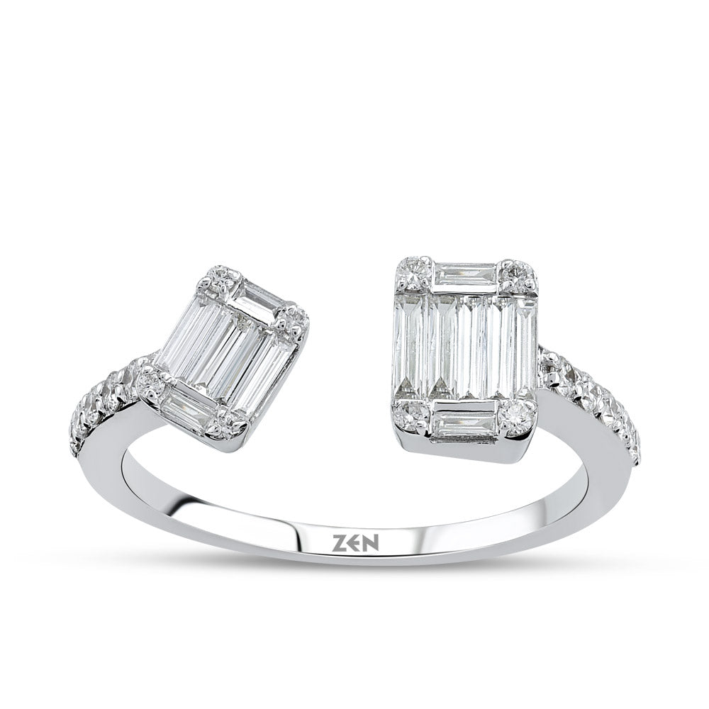 0.41 ct. Baguette Diamantring