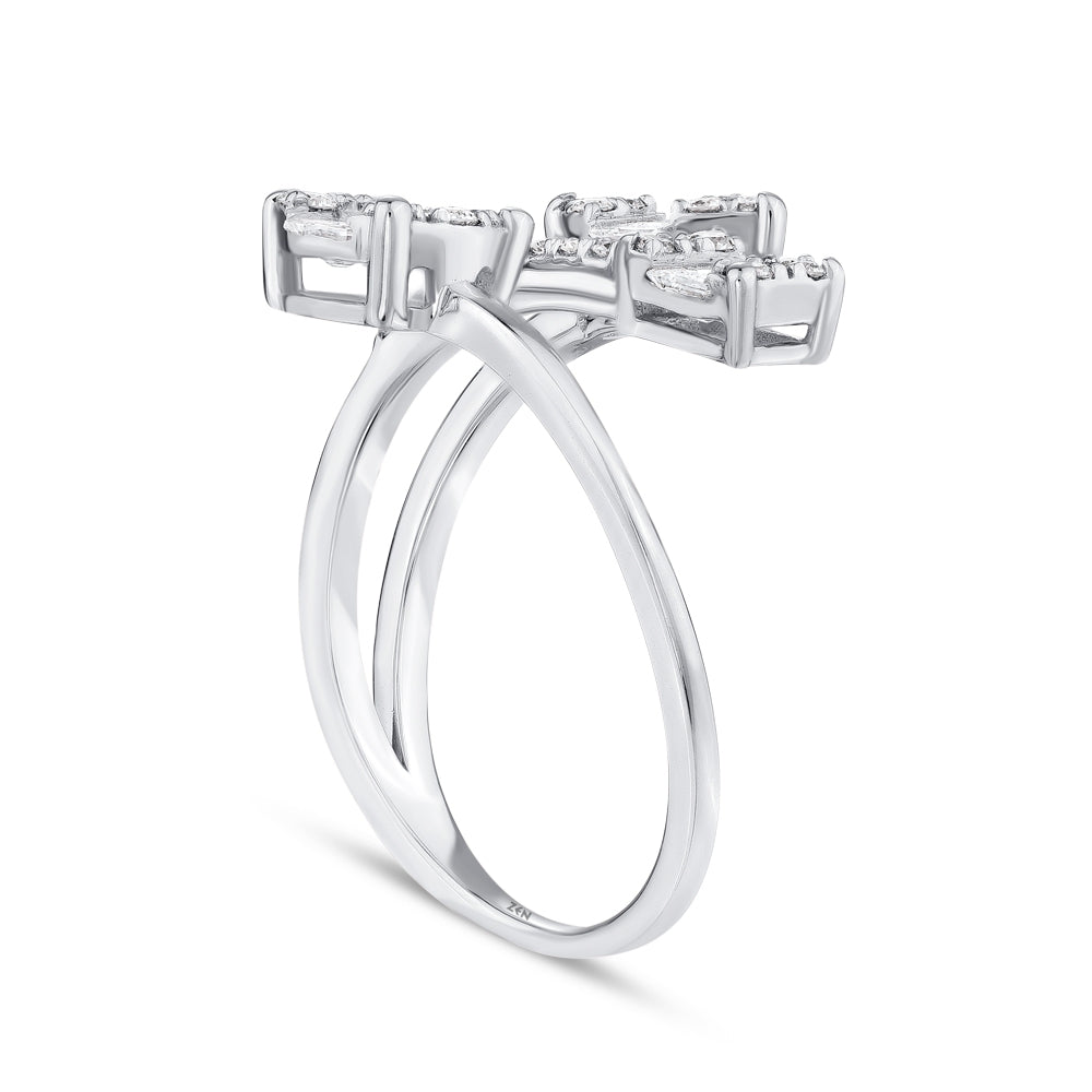 0.61 ct. Baguette Diamantring