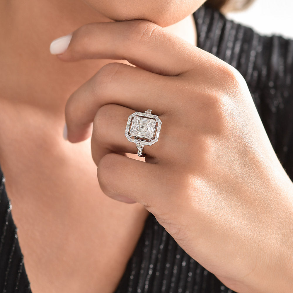 1.50 ct. Baguette Diamantring
