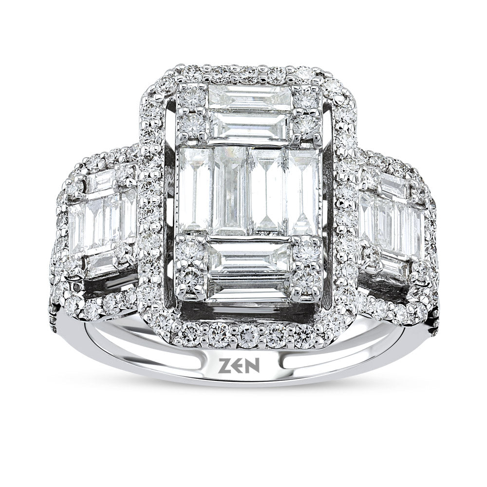1.41 ct. Baguette Diamantring