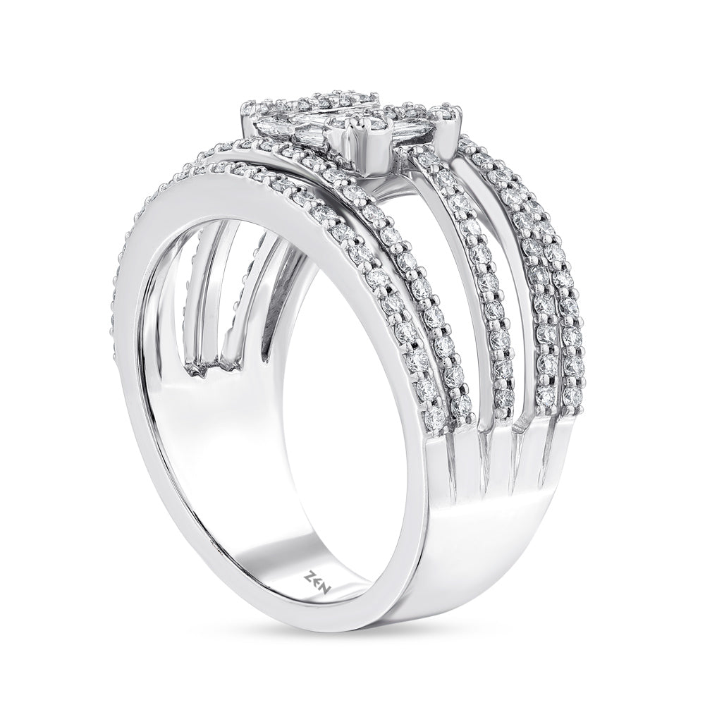 1.12 ct. Baguette Diamantring