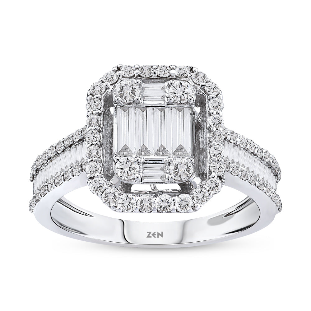 1.00 ct. Baguette Diamantring
