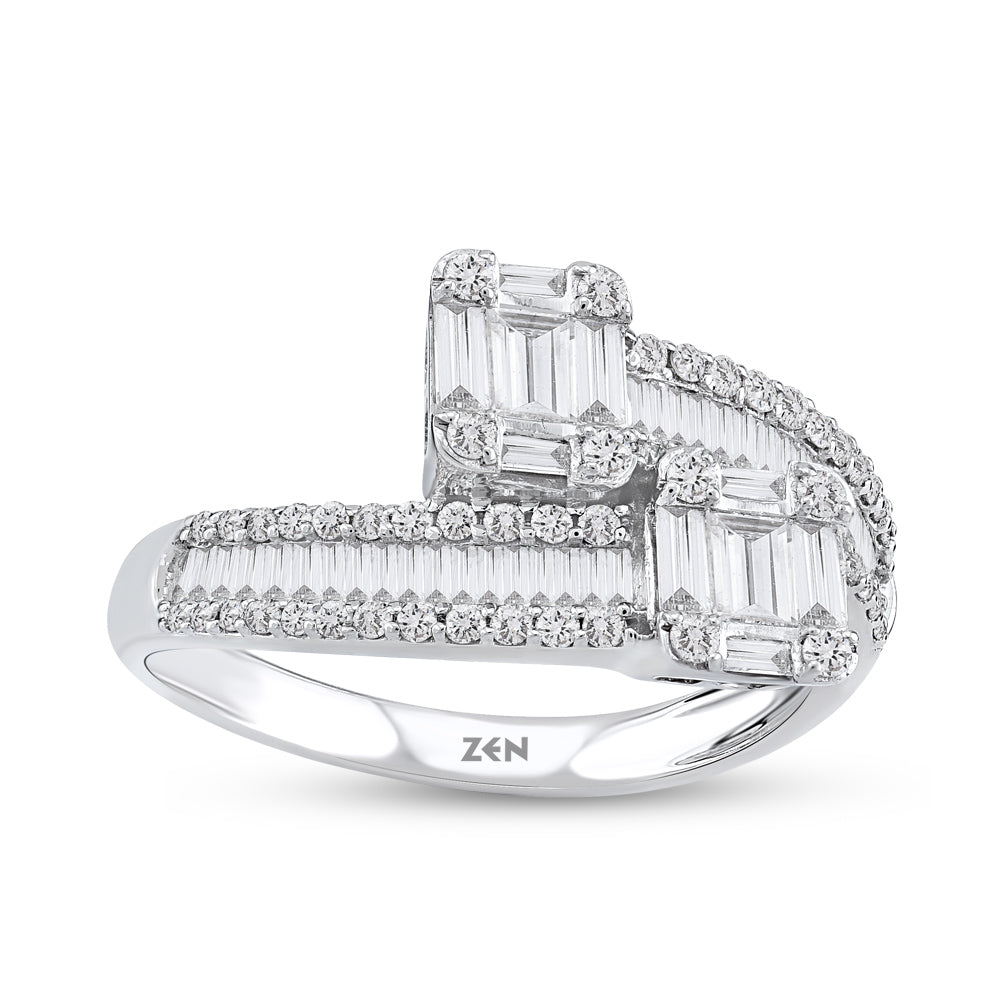 0.69 ct. Baguette Diamantring