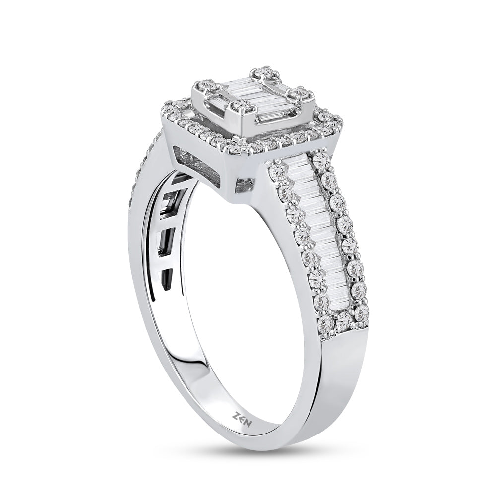 0.77 ct. Baguette Diamantring
