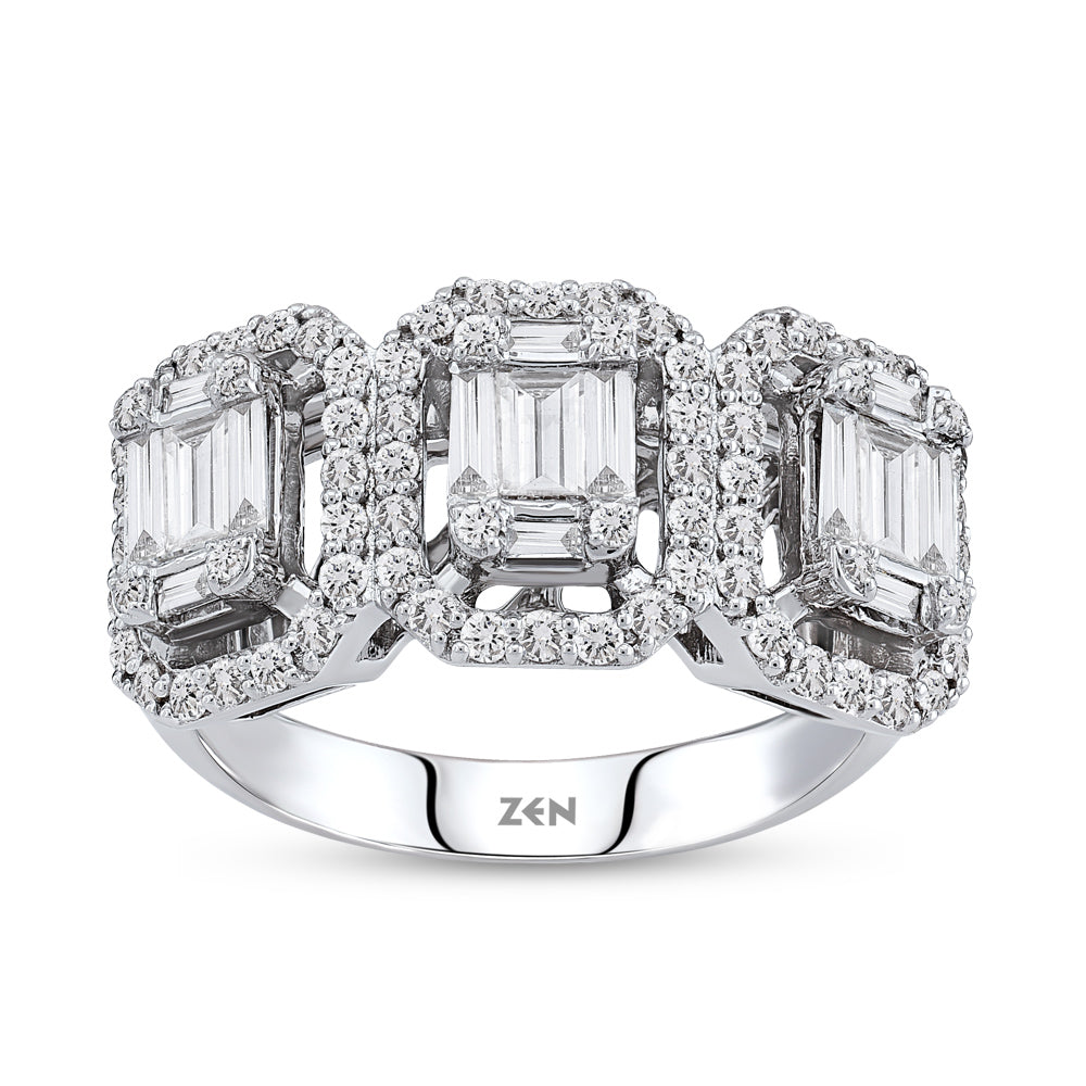 1.01 ct. Baguette Diamantring