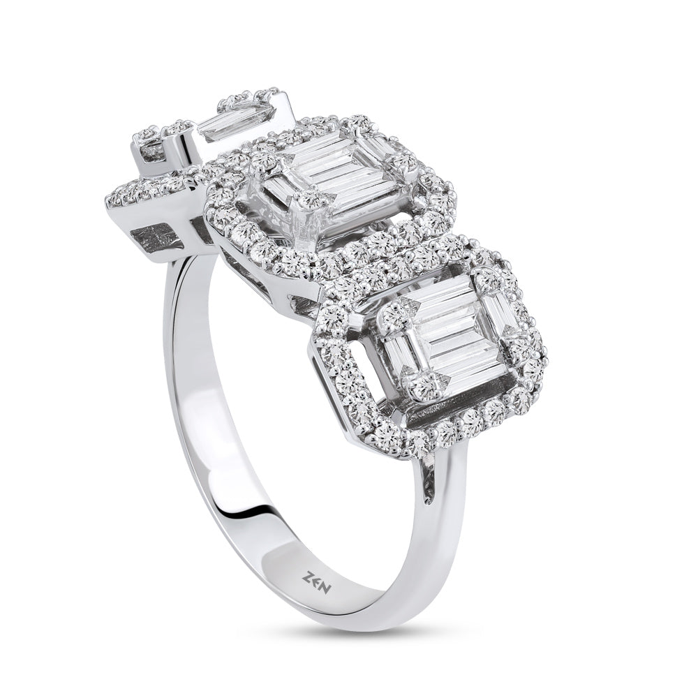 1.01 ct. Baguette Diamantring