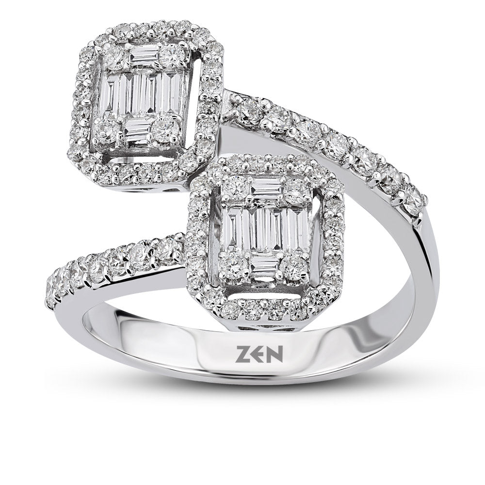0.65 ct. Baguette Diamantring
