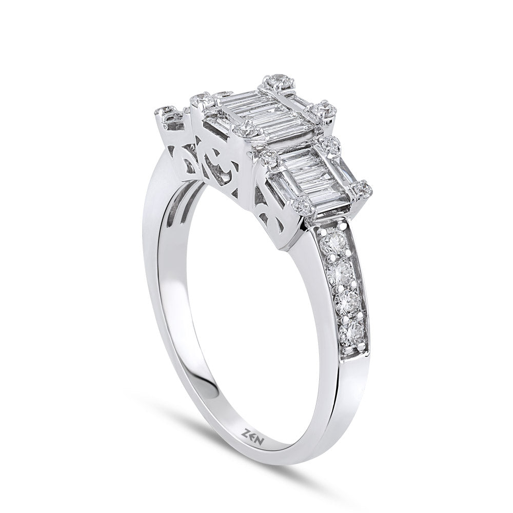 0.59 ct. Baguette Diamond Ring