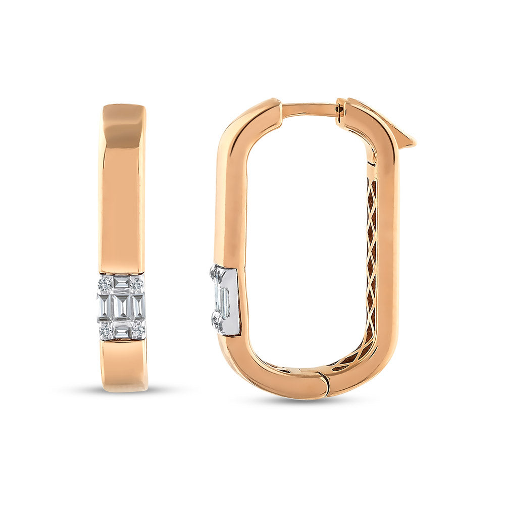 0.27 ct. Baguette Diamond Earrings