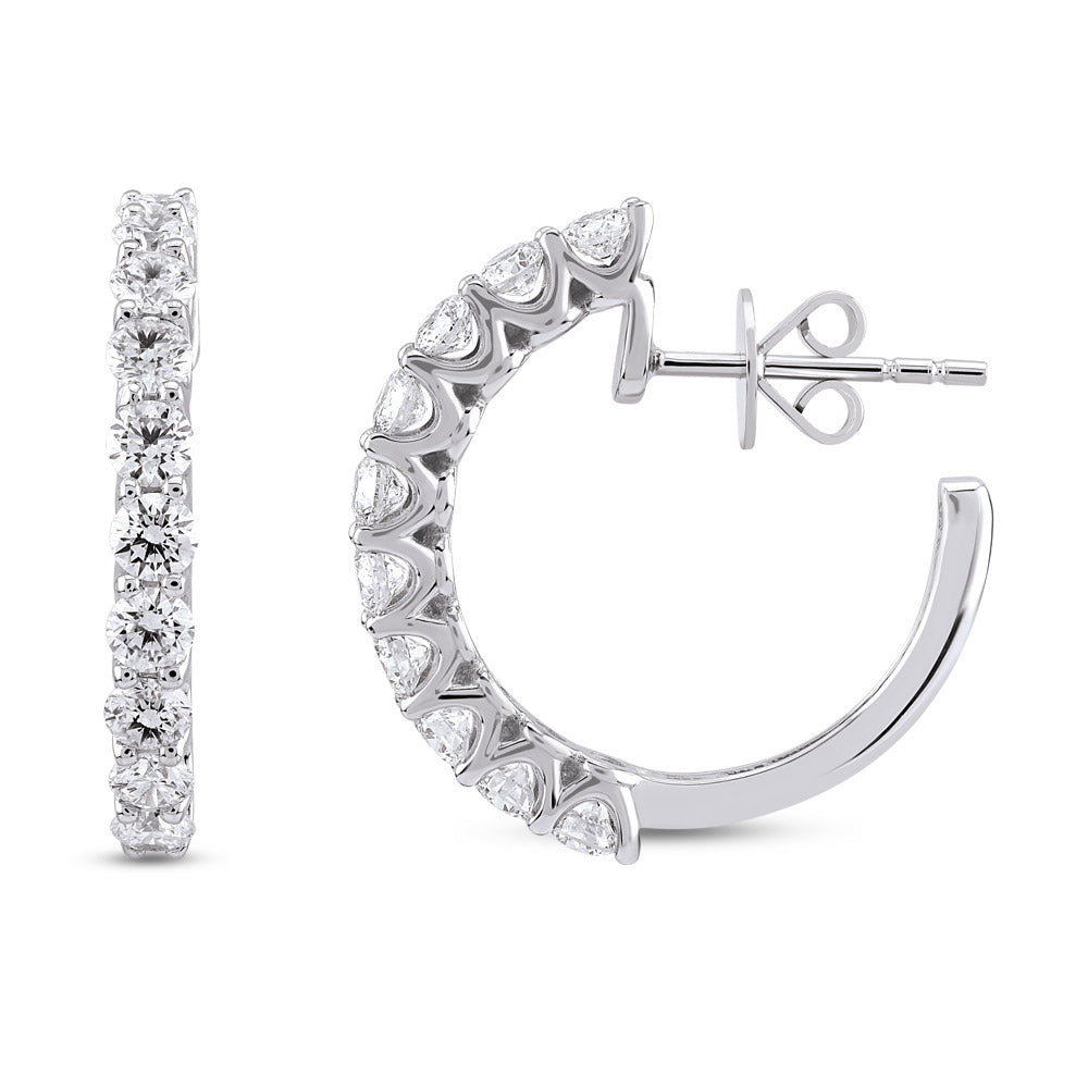 1.60 ct. Creolen Diamant Ohrringe