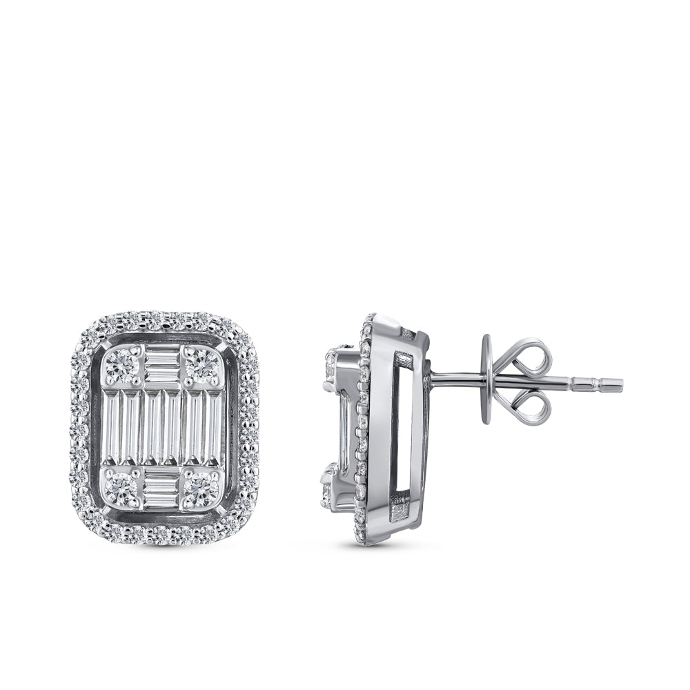 1.07 ct. Baguette Diamond Earrings