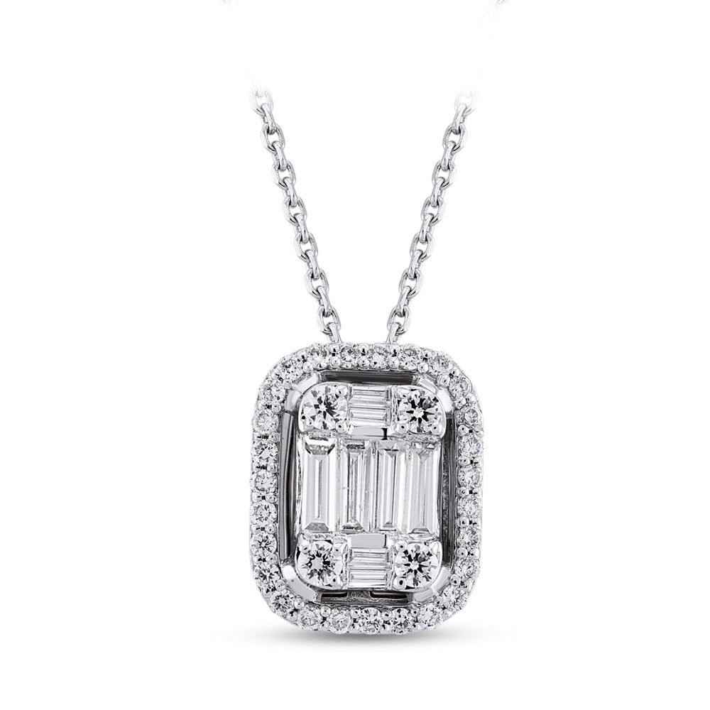 0.45 ct. Baguette Diamond Necklace