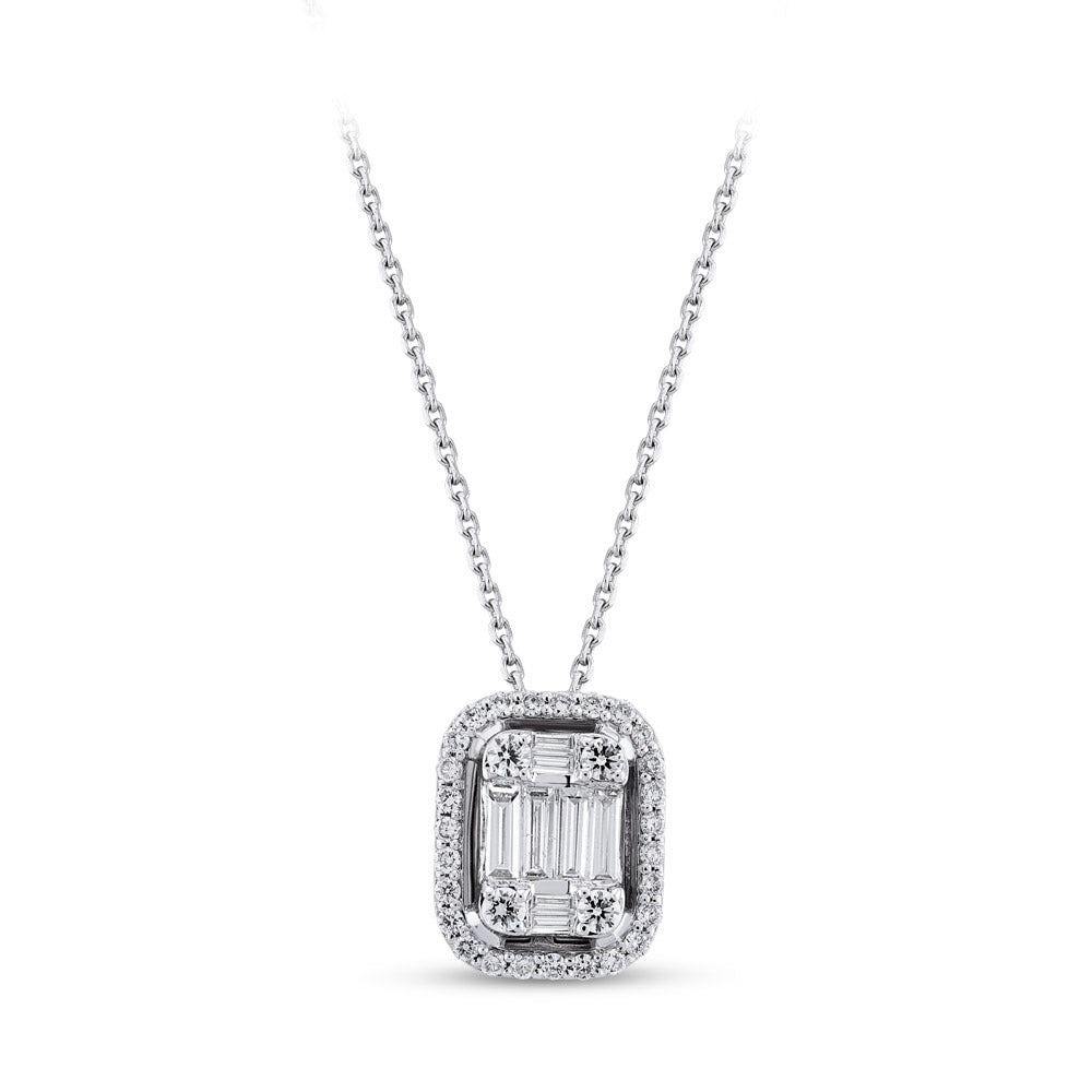 0.45 ct. Baguette Diamond Necklace