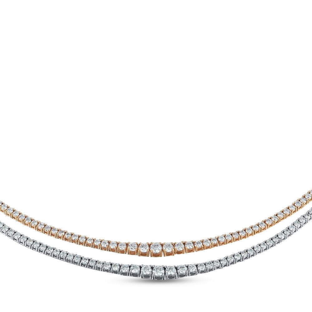 6.68 ct. Tennis Diamant Halskette