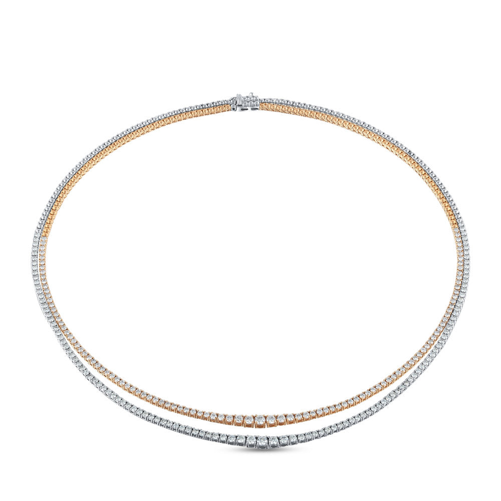 6.68 ct. Tennis Diamant Halskette