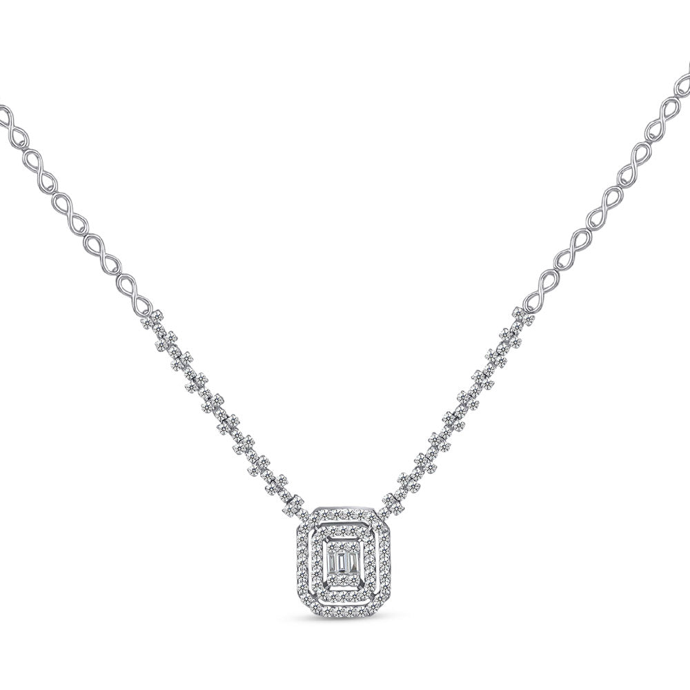 0.93 ct. Baguette Diamant Collier