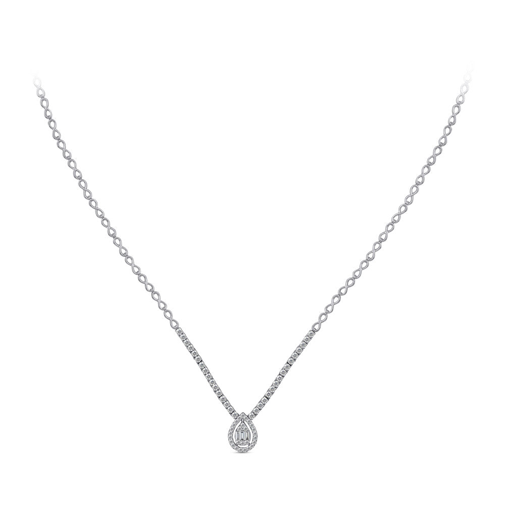 0.62 ct. Baguette Diamant Collier