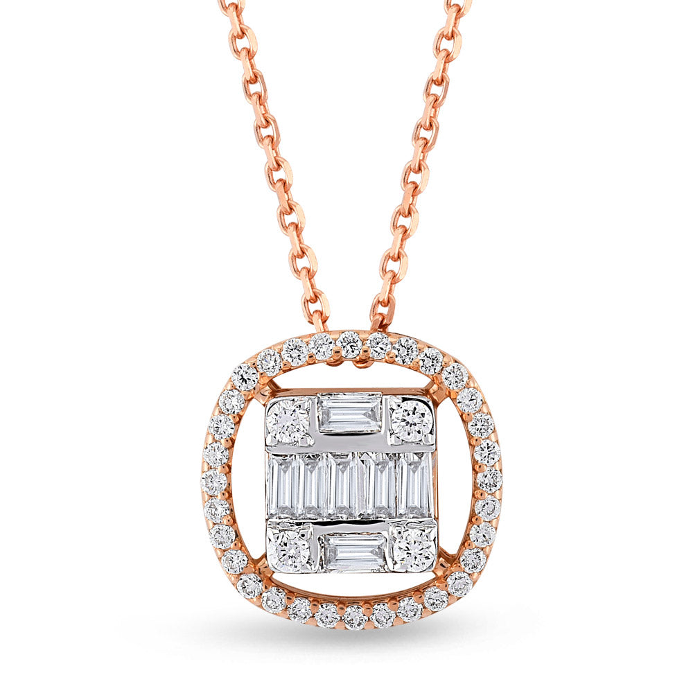 0.35 ct. Baguette Diamond Necklace