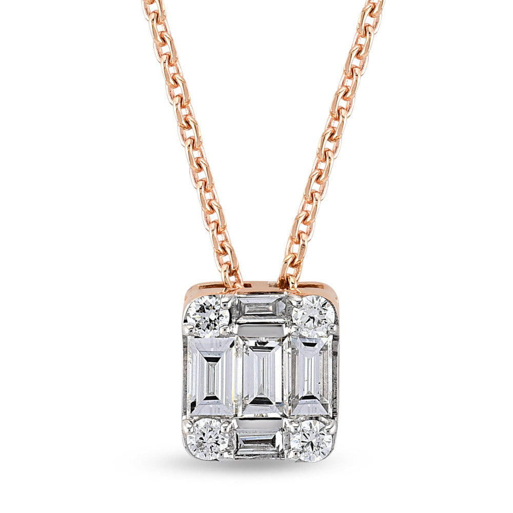 0.30 ct. Baguette Diamond Necklace
