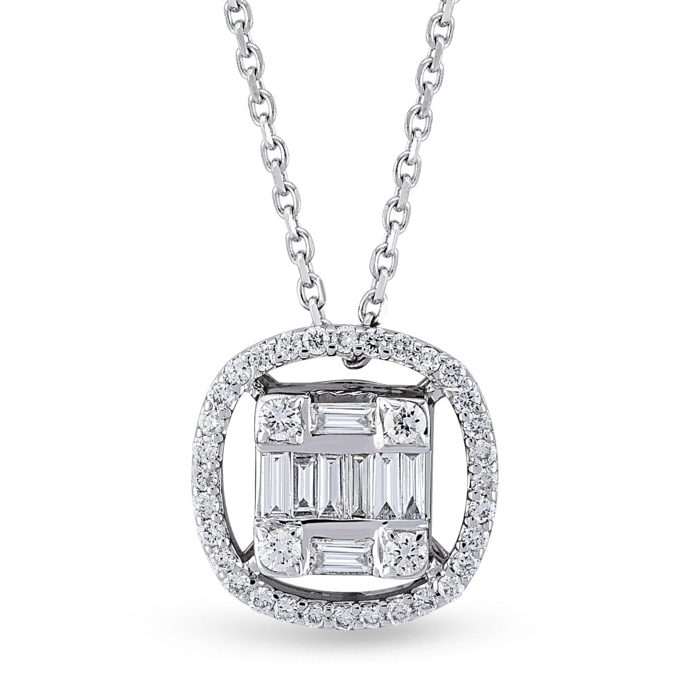 0.35 ct. Baguette Diamond Necklace