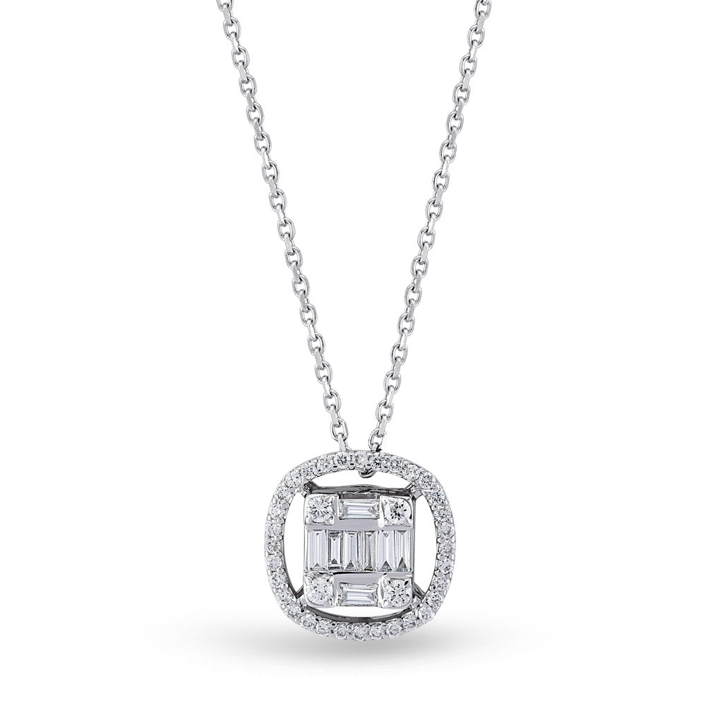 0.35 ct. Baguette Diamond Necklace
