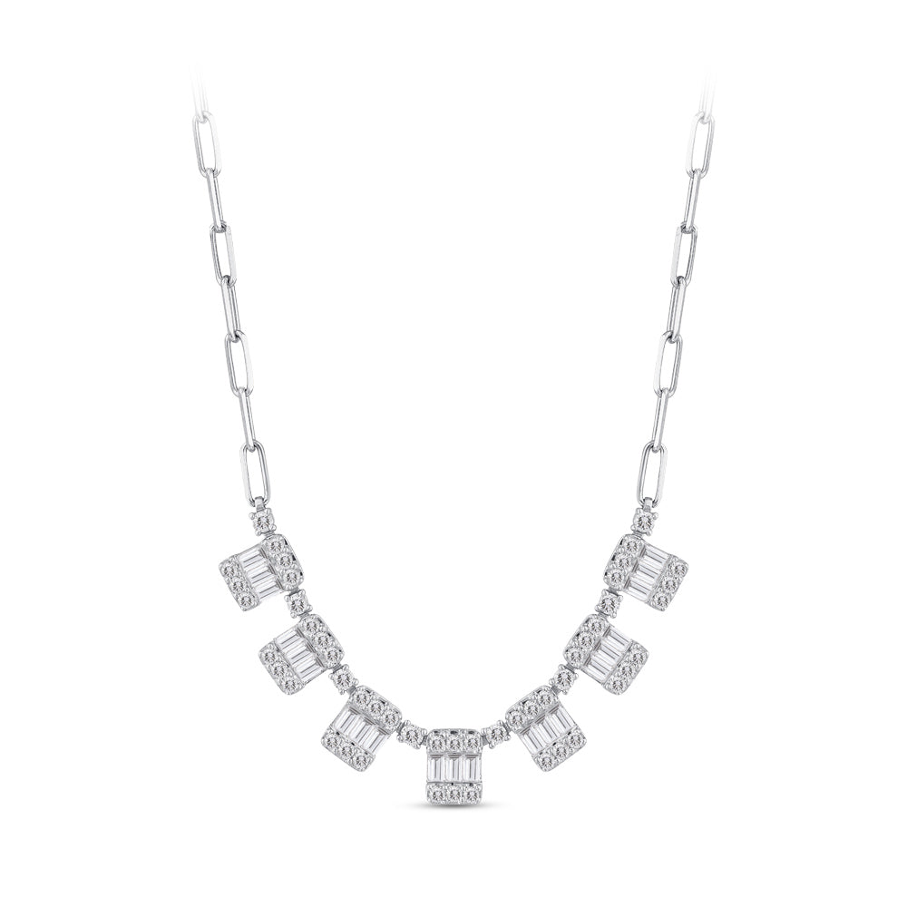 1.34 ct. Baguette Diamond Necklace
