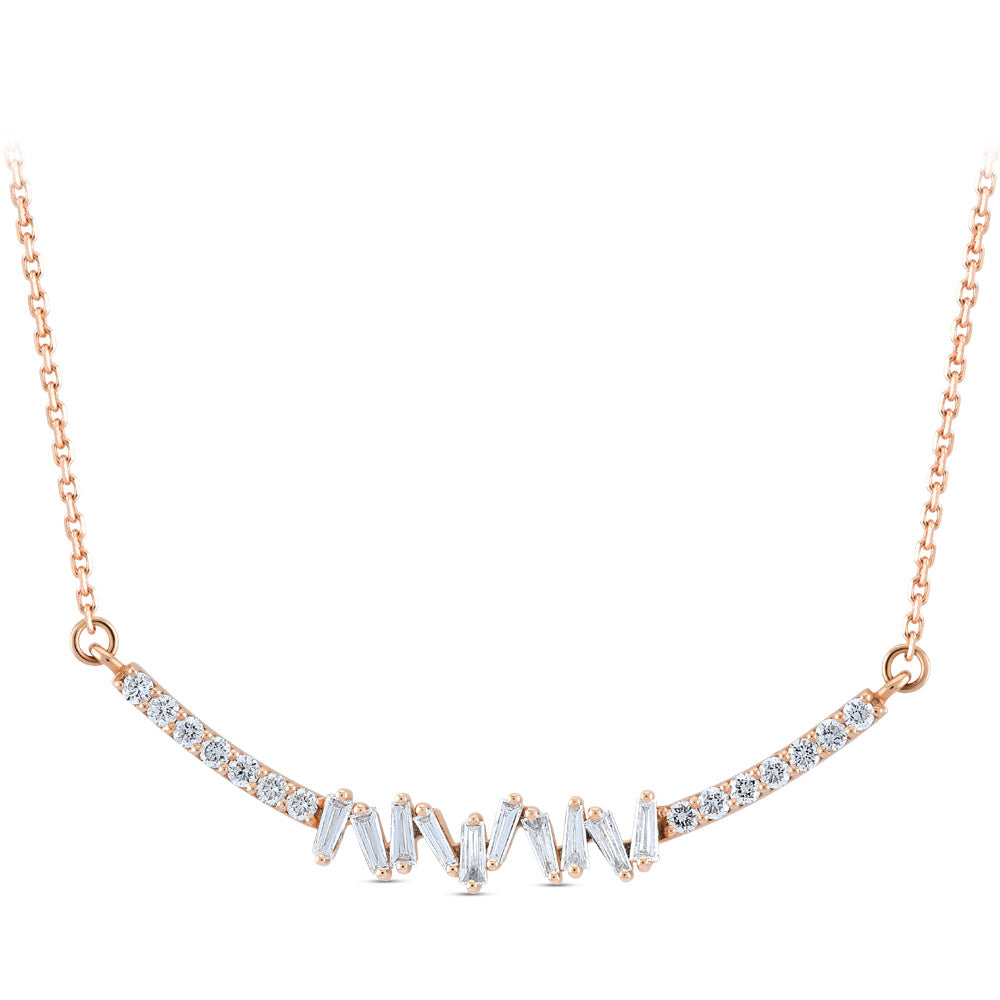 0.30 ct. Baguette Diamond Necklace