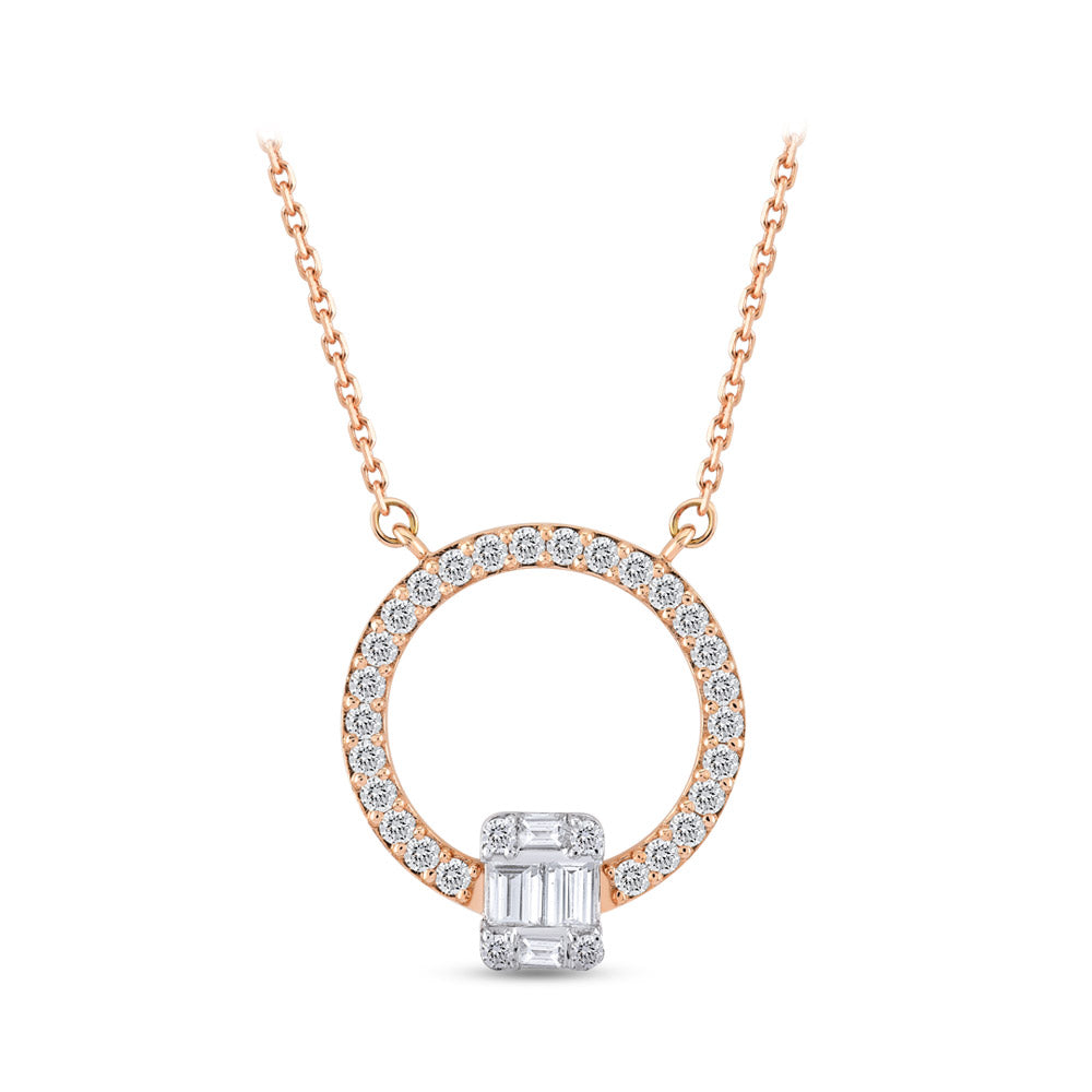 0.50 ct. Baguette Diamond Necklace