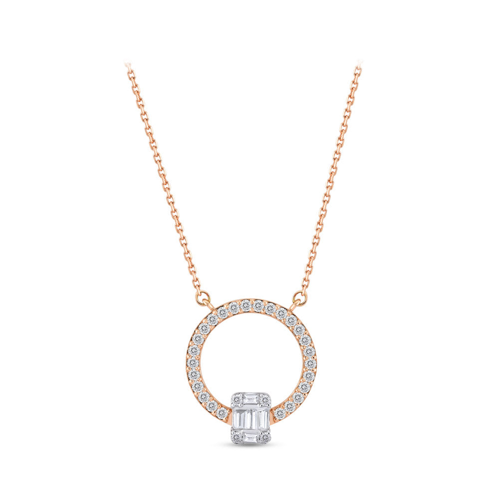0.50 ct. Baguette Diamond Necklace