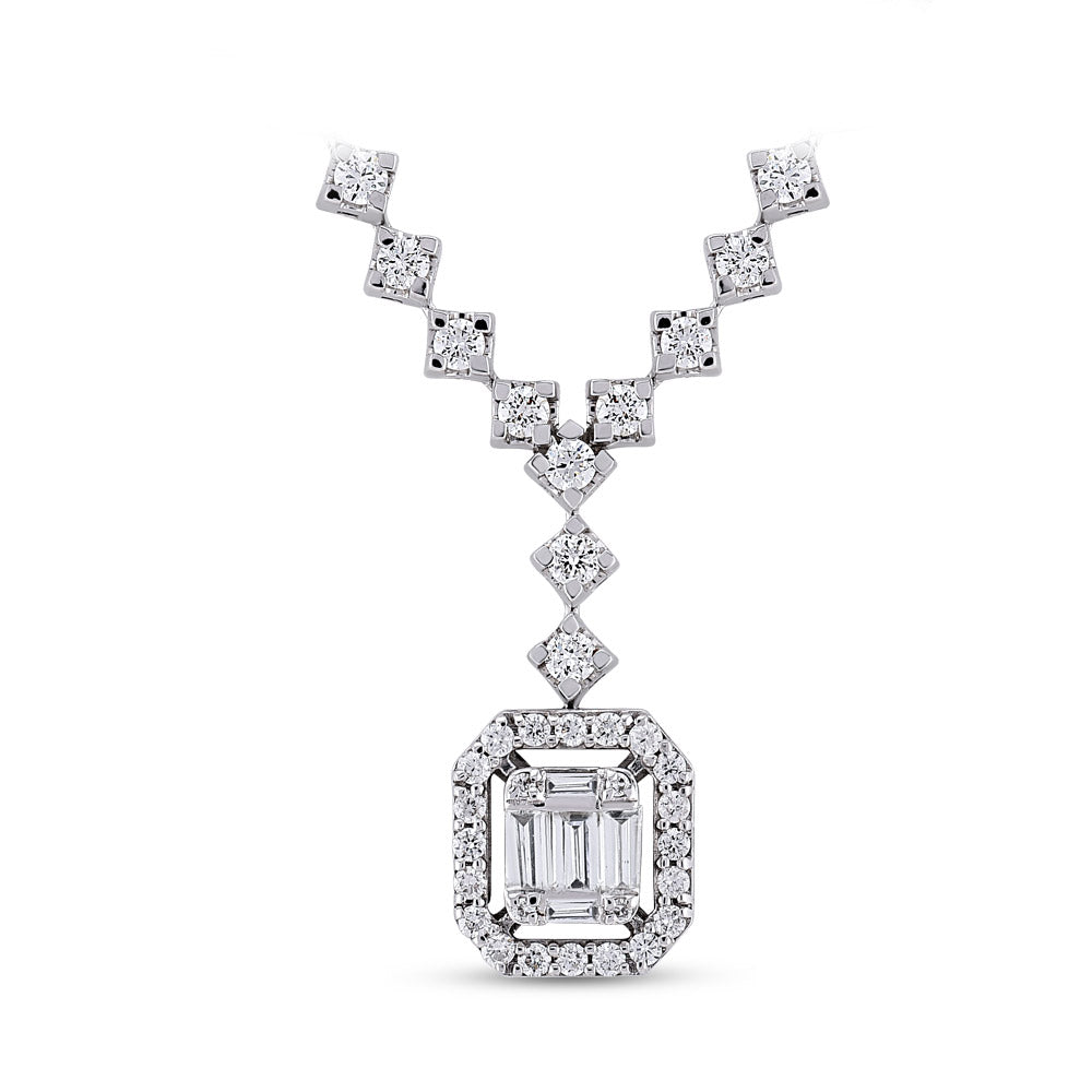 0.57 ct. Baguette Diamant Collier