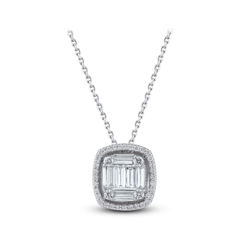 1.15 ct. Baguette Diamond Necklace