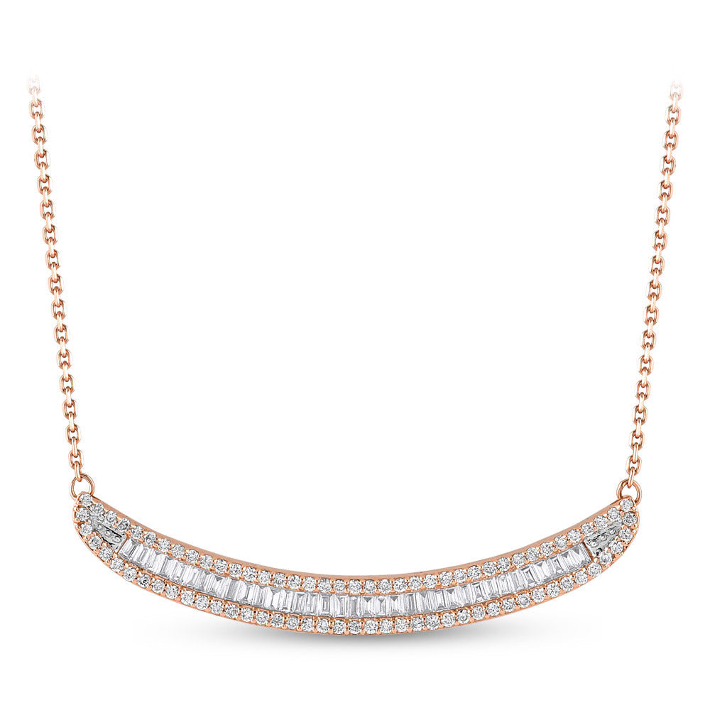 0.54 ct. Baguette Diamond Necklace