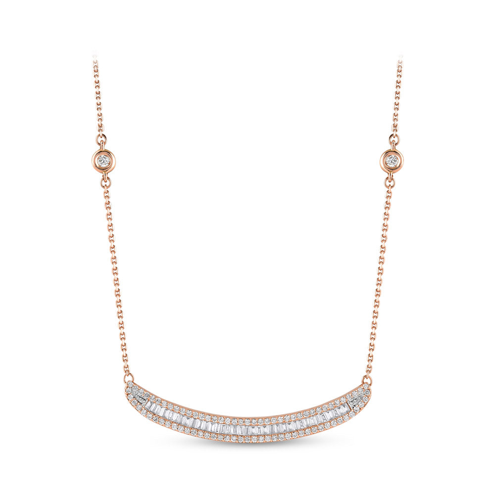 0.54 ct. Baguette Diamond Necklace