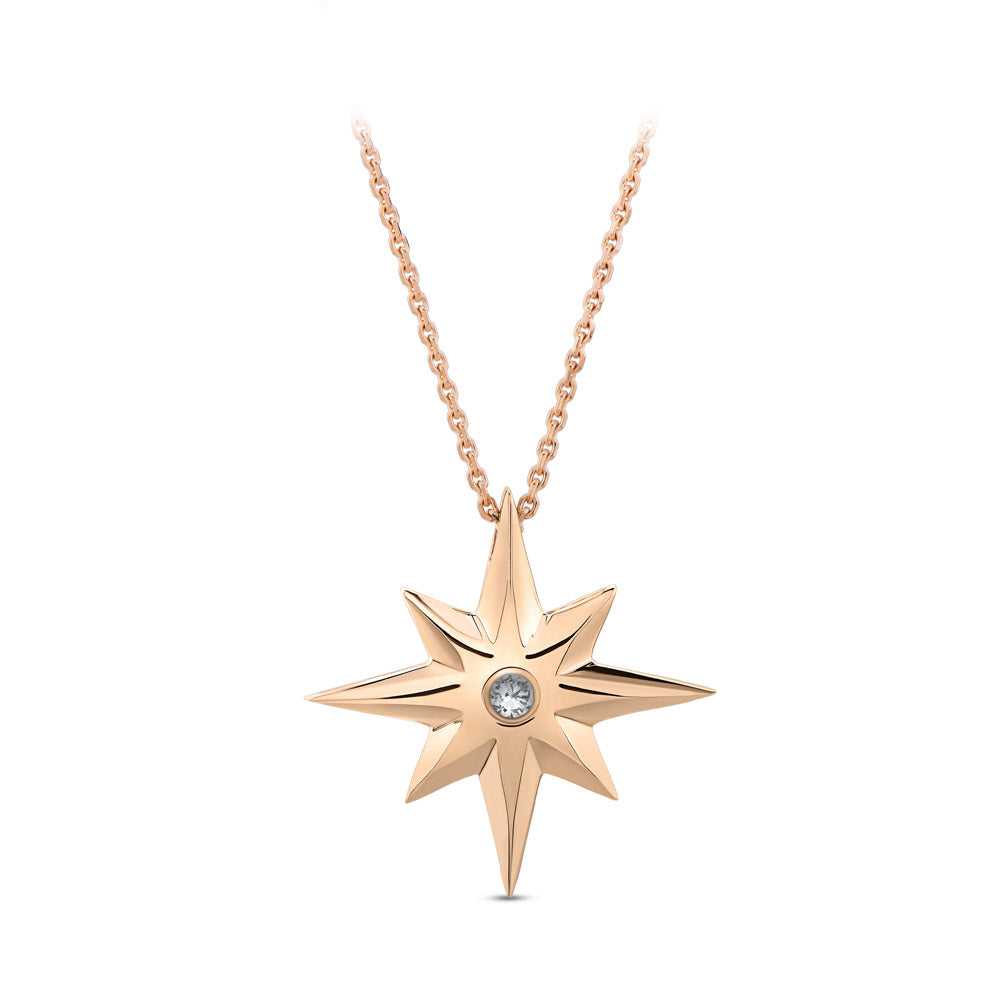 0.02 ct. Design Anhänger mit Halskette