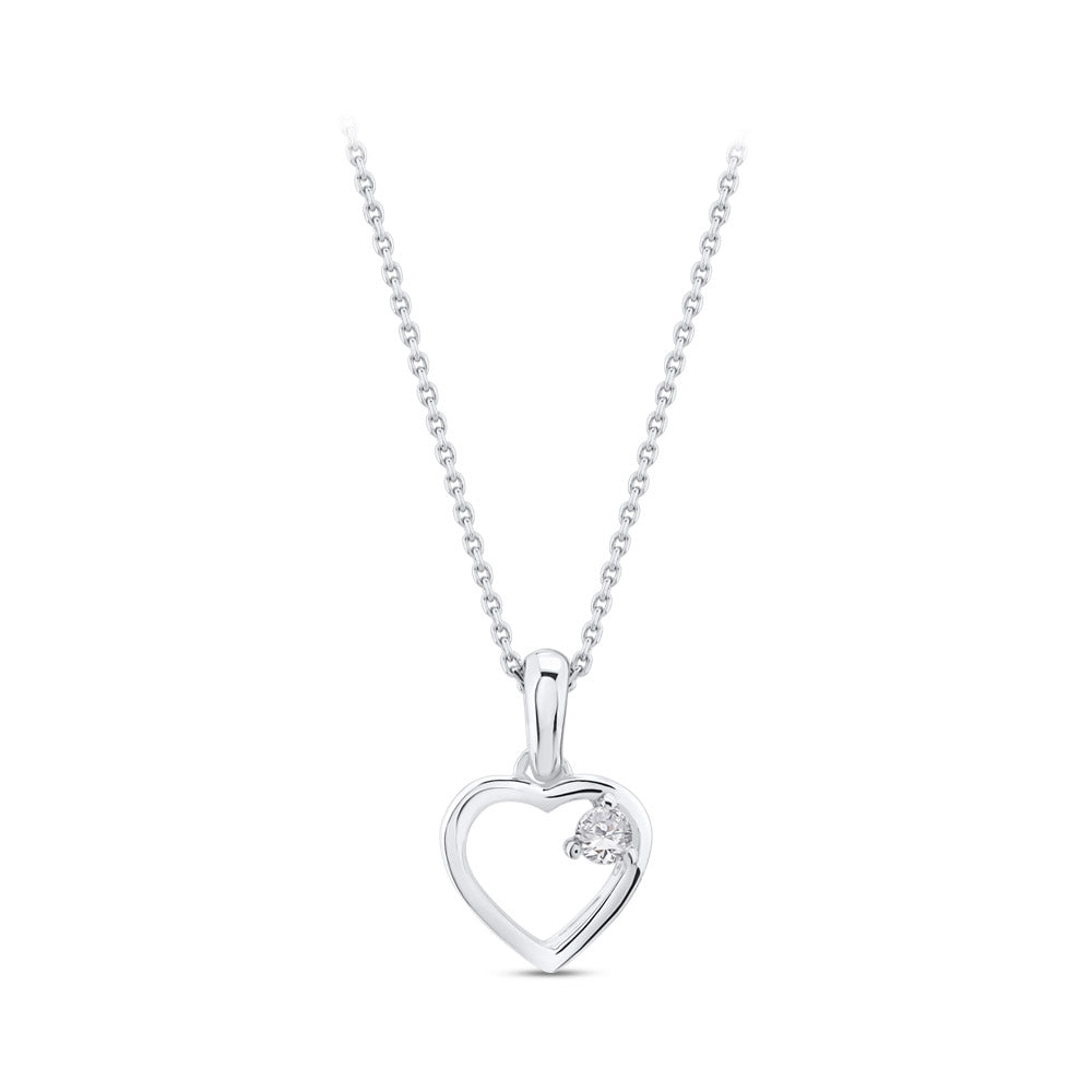 0.04 ct. Heart Pendant with Chain