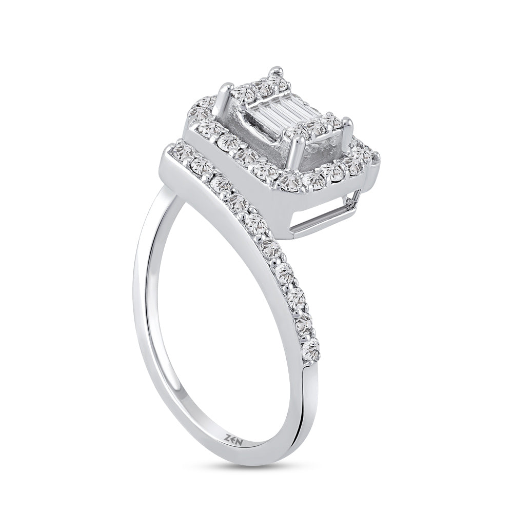 0.55 ct. Baguette Diamantring