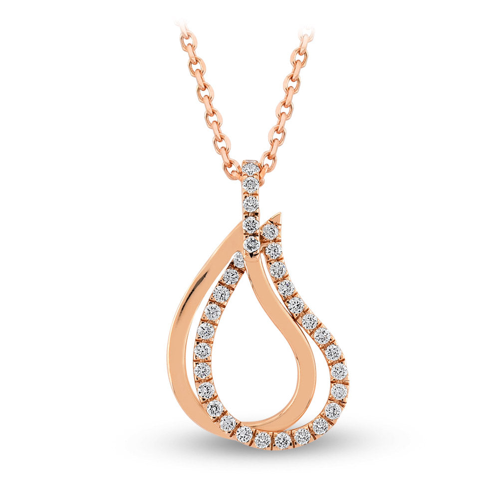 0.19 ct. Design Anhänger mit Halskette